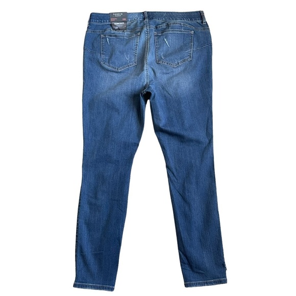 Torrid Womens Bombshell Skinny Premium Stretch High Rise Destructed Jean Size 18 - Picture 6 of 12